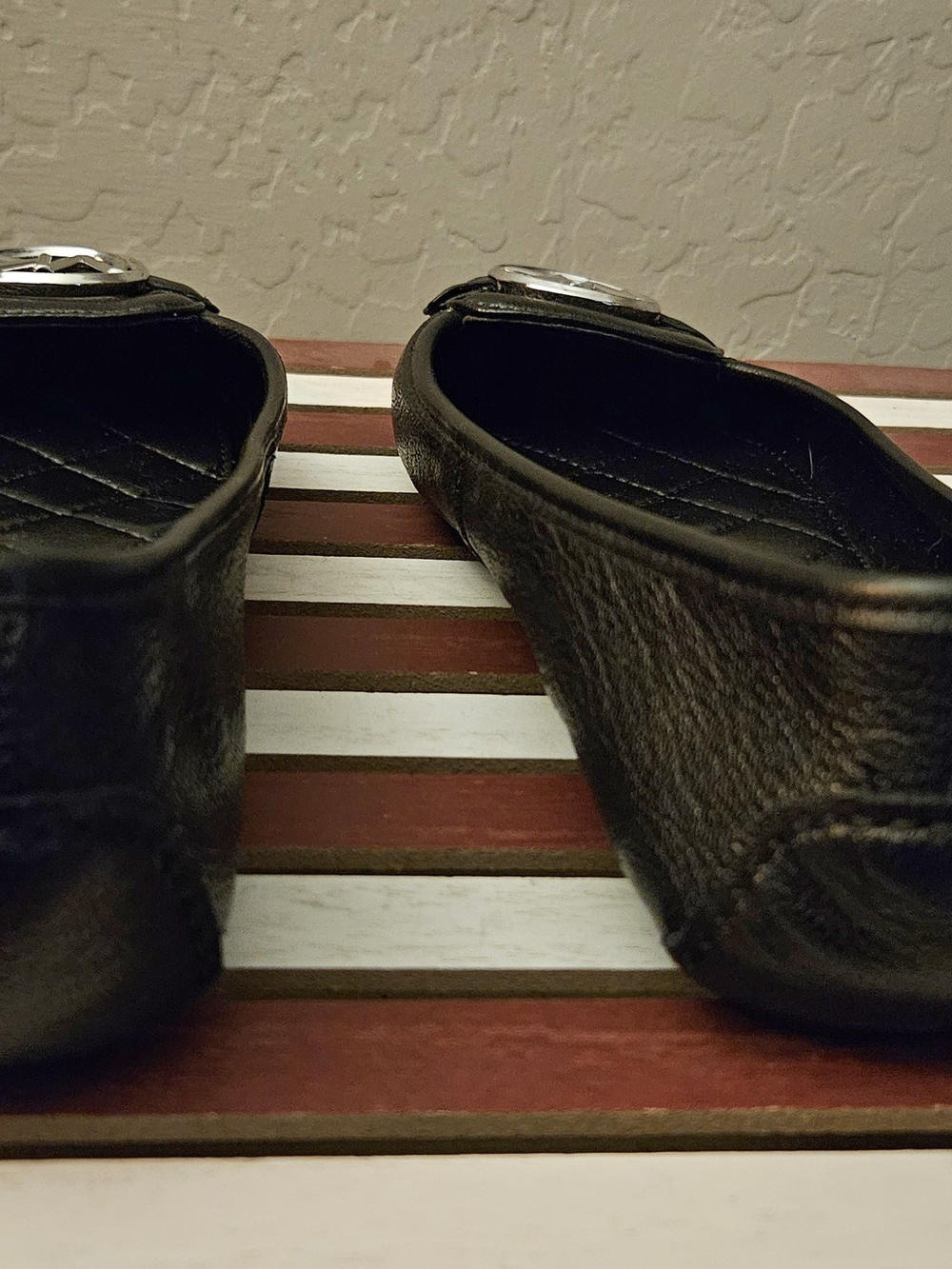 Michael Kors Black MK Logo Quilted Flats - Picture 3 of 5